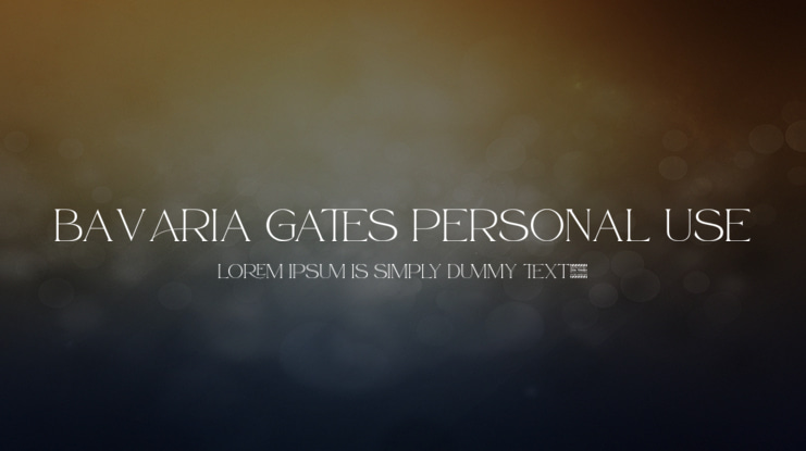 Bavaria Gates personal use Font