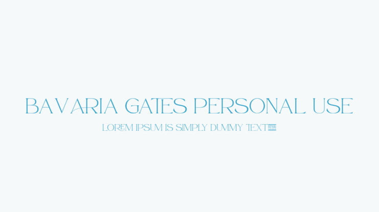 Bavaria Gates personal use Font