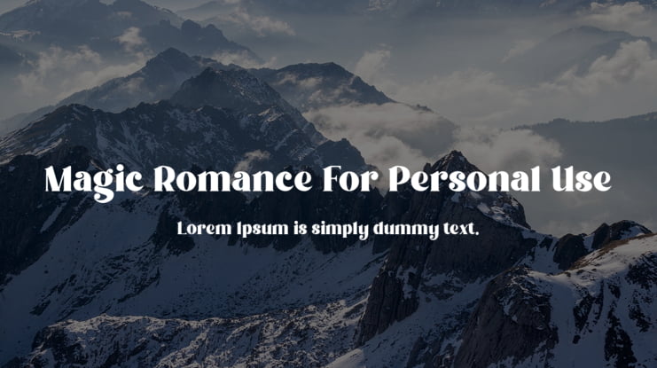 Magic Romance For Personal Use Font