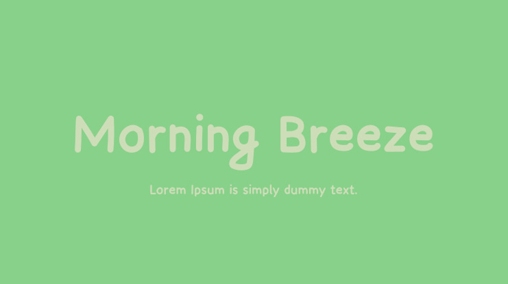 Morning Breeze Font