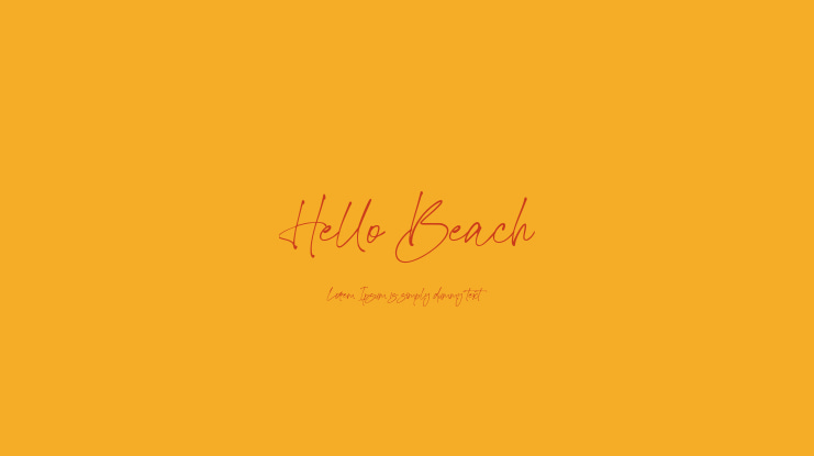 Hello Beach Font