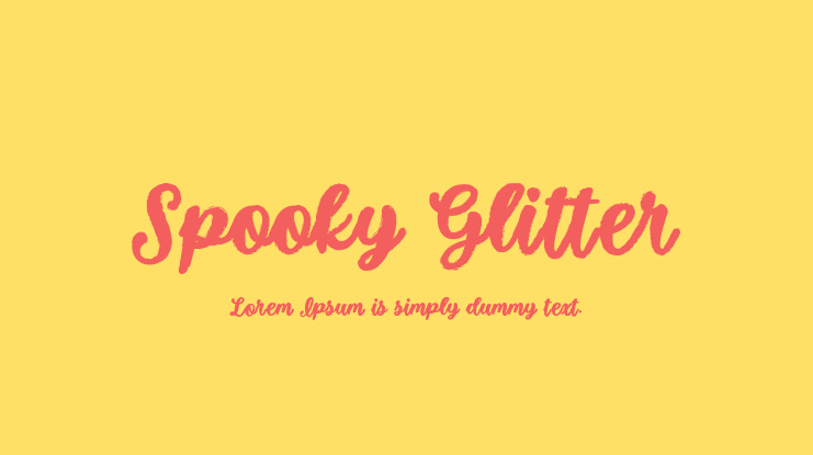 Spooky Glitter Font