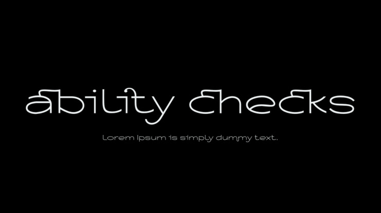 ability checks Font Family