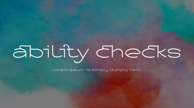 ability checks Font Family