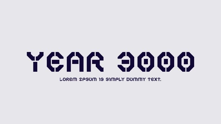 Year 3000 Font Family