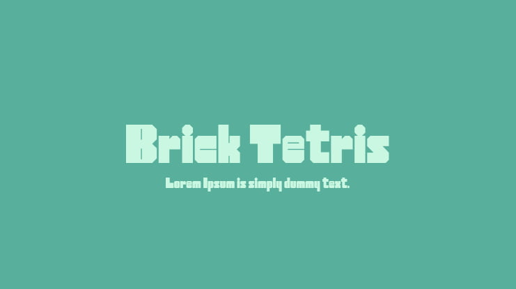 Brick Tetris Font