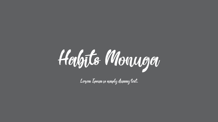 Habits Monuga Font