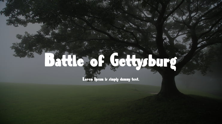 Battle of Gettysburg Font