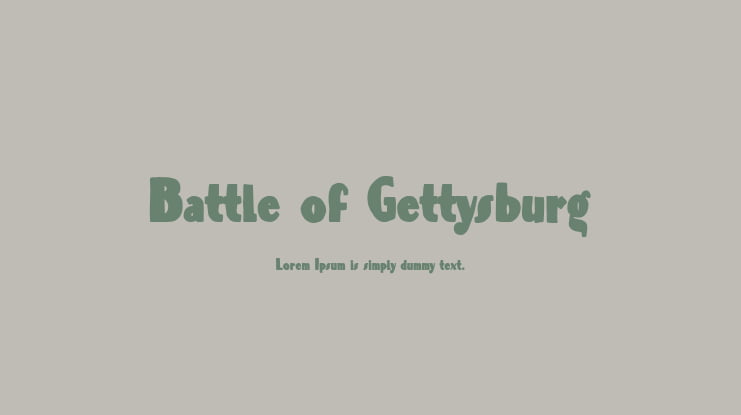 Battle of Gettysburg Font