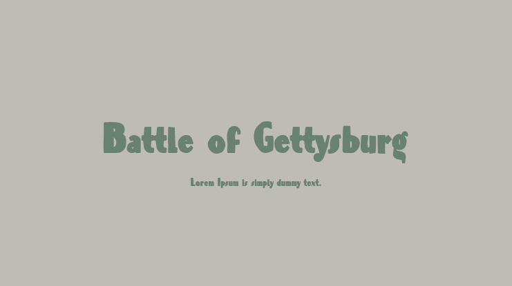 Battle of Gettysburg Font