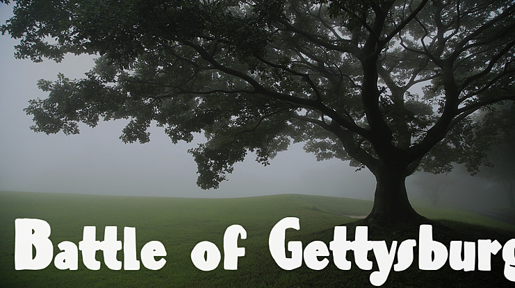 Battle of Gettysburg Font