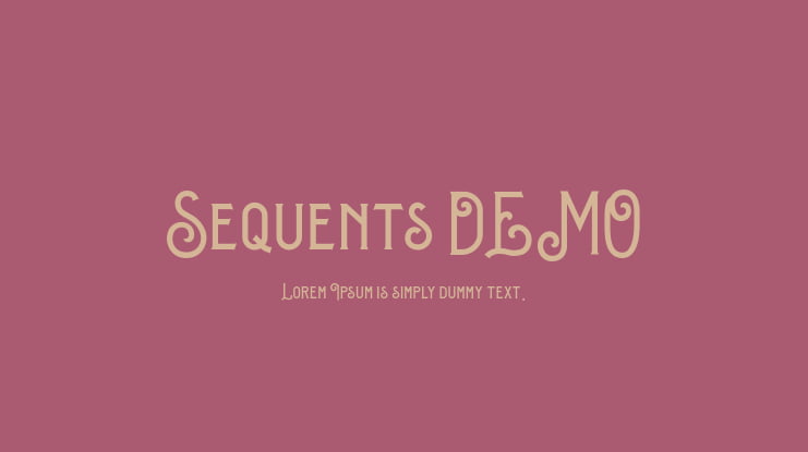 Sequents DEMO Font