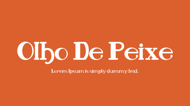 Olho De Peixe Font Family