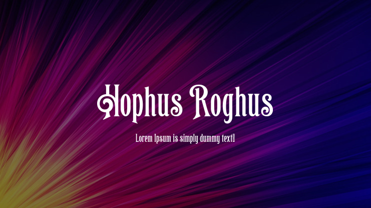 Hophus Roghus Font