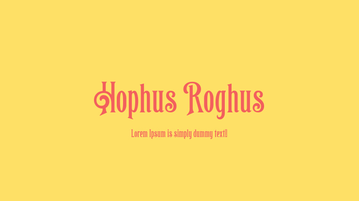 Hophus Roghus Font
