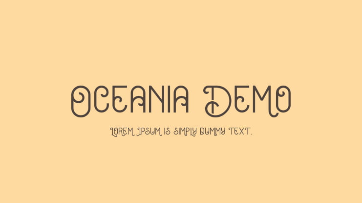 Oceania Demo Font