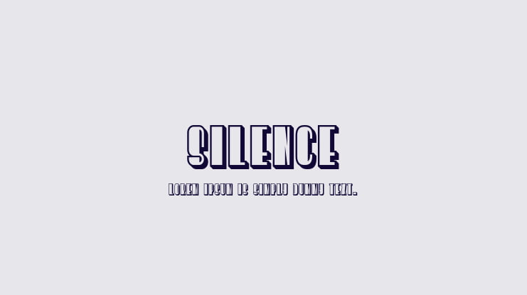 Silence Font Family