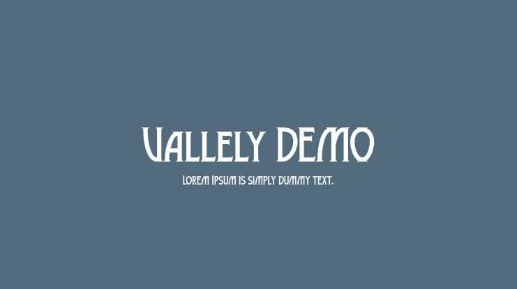 Vallely DEMO Font