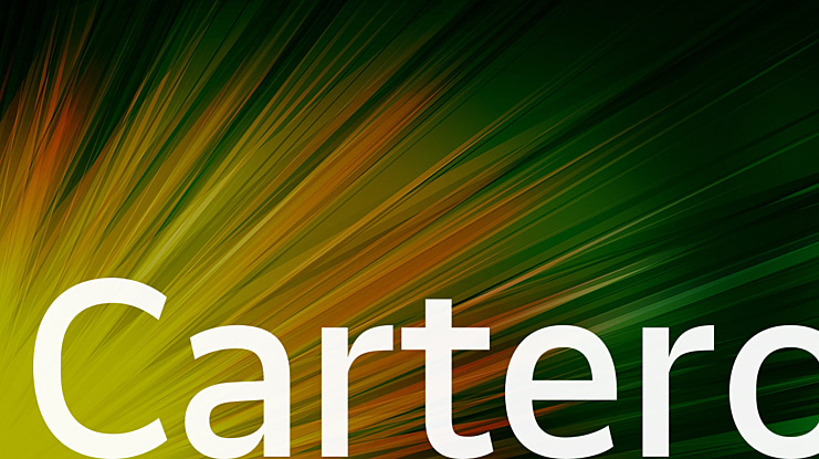 Cartero Font Family