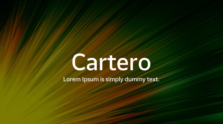 Cartero Font Family