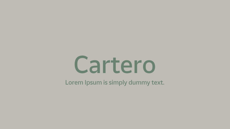 Cartero Font Family