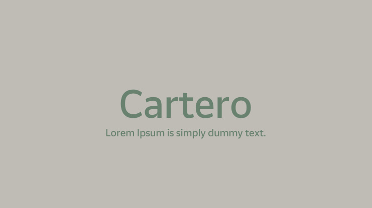 Cartero Font Family