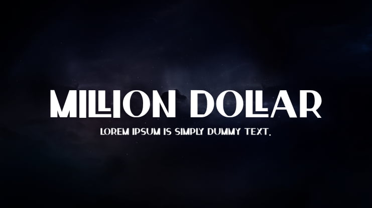 million dollar Font