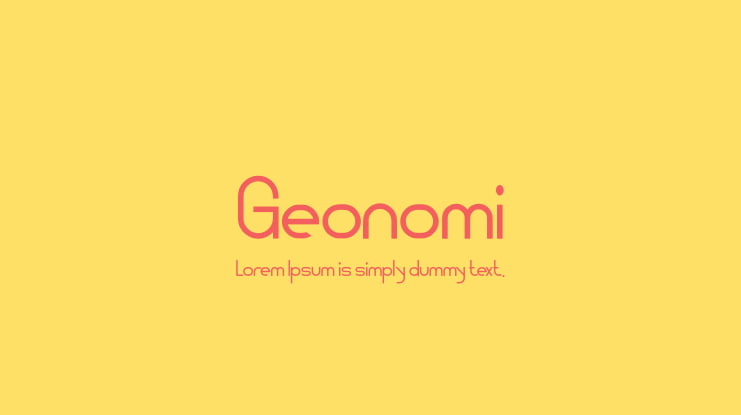 Geonomi Font