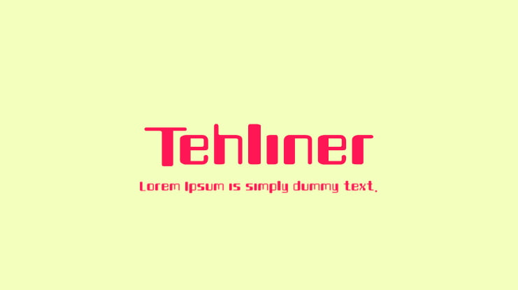 Tehliner Font