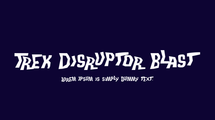 Trek Disruptor Blast Font