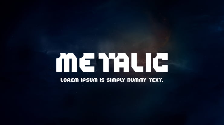 metalic Font