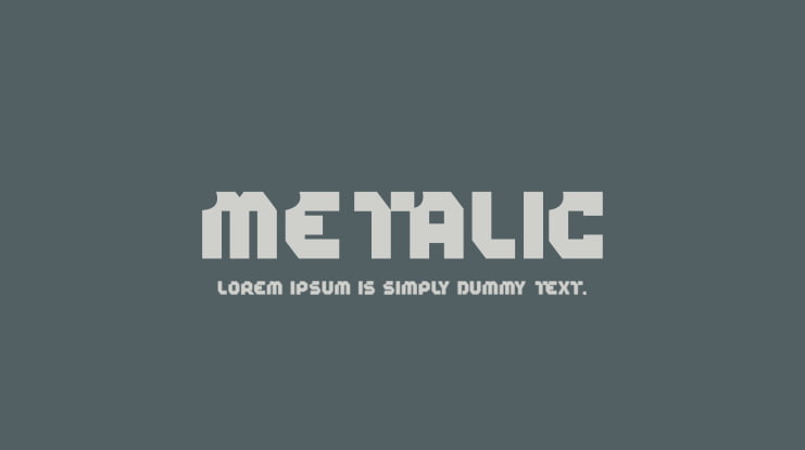 metalic Font