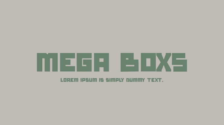 mega boxs Font