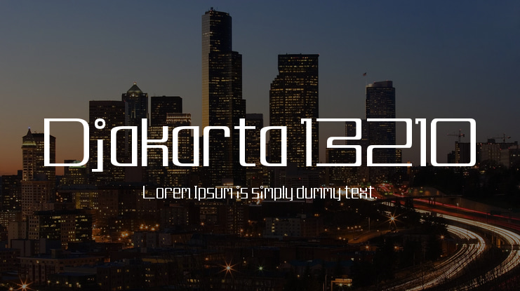 Djakarta 13210 Font