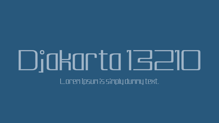 Djakarta 13210 Font