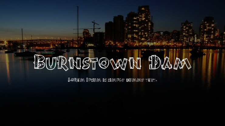 Burnstown Dam Font