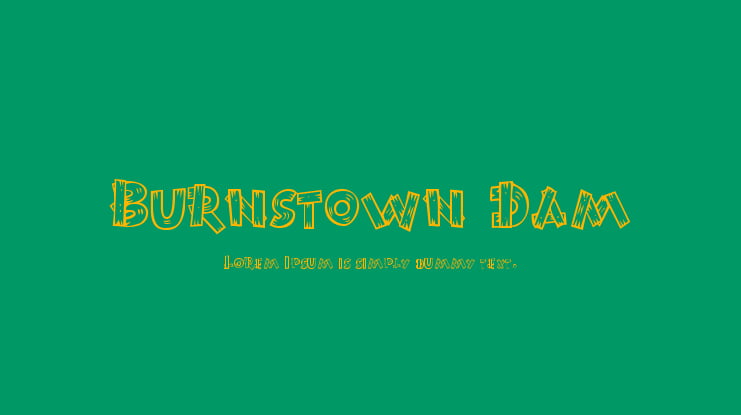 Burnstown Dam Font