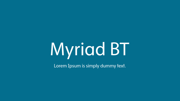 Myriad BT Font