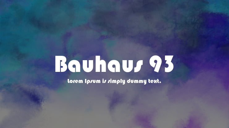 Bauhaus 93 Font Family