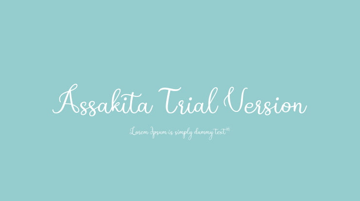 Assakita Trial Version Font
