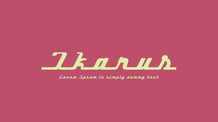 Ikarus Font