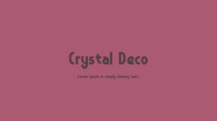 Crystal Deco Font Family