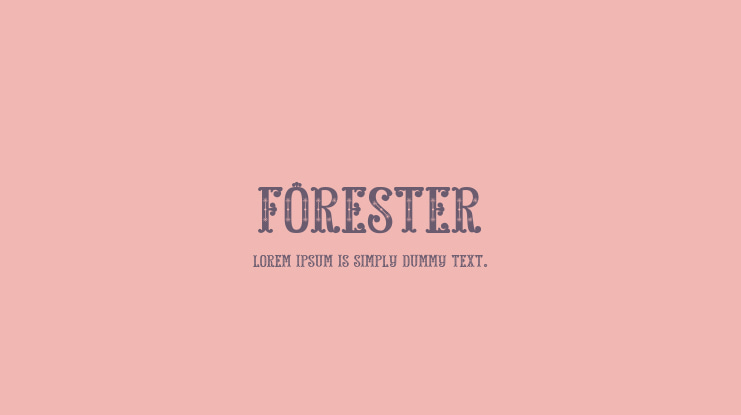 FORESTER Font