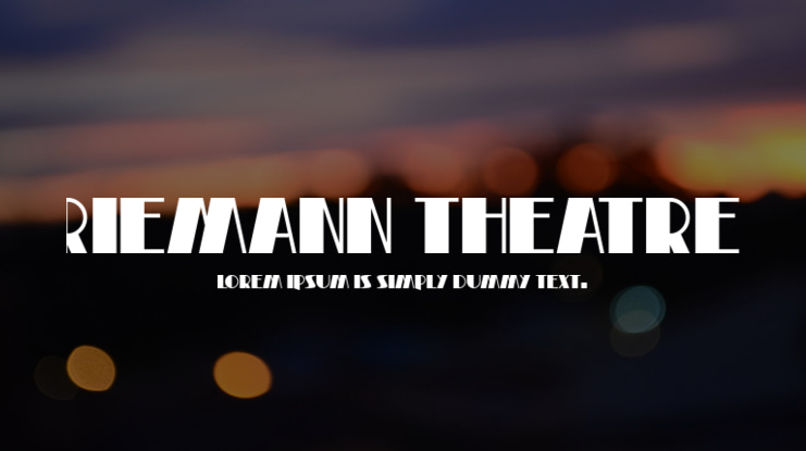 Riemann Theatre Font