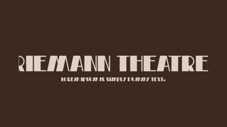 Riemann Theatre Font