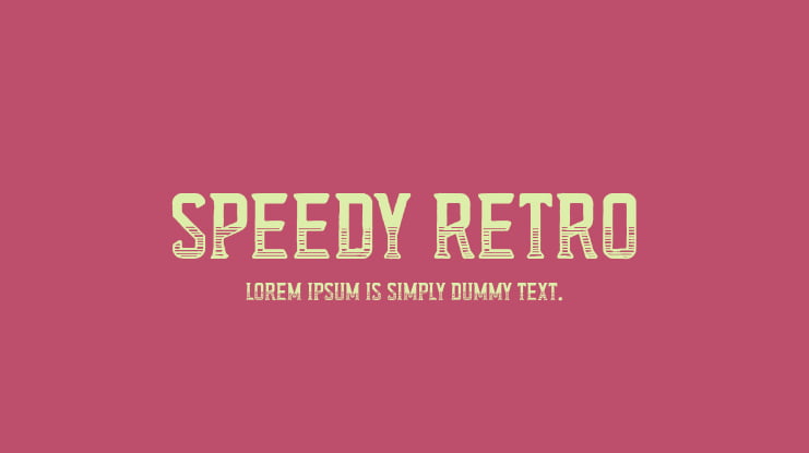 Speedy Retro Font