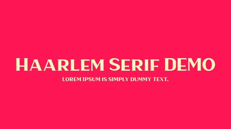 Haarlem Serif DEMO Font
