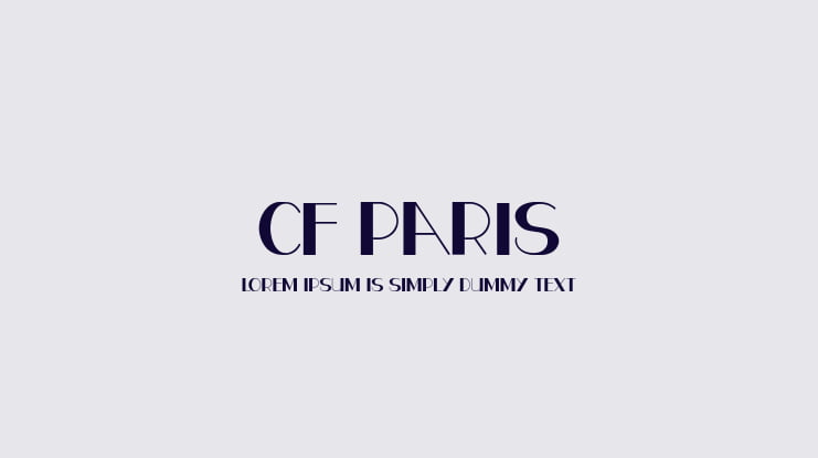 CF Paris Font