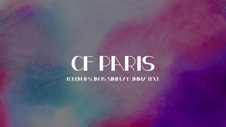 CF Paris Font