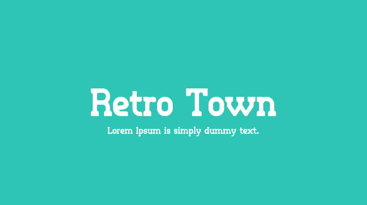 Retro Town Font Family